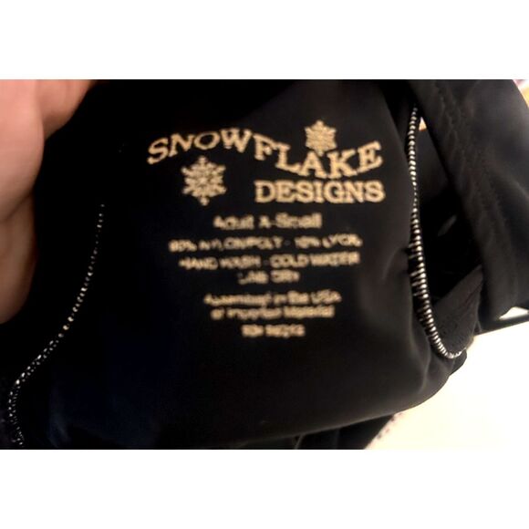 SNOWFLAKE Gymnastics Dance LEOTARD Adult Xsmall DONUTS With Matching Scrunchie - Picture 4 of 7